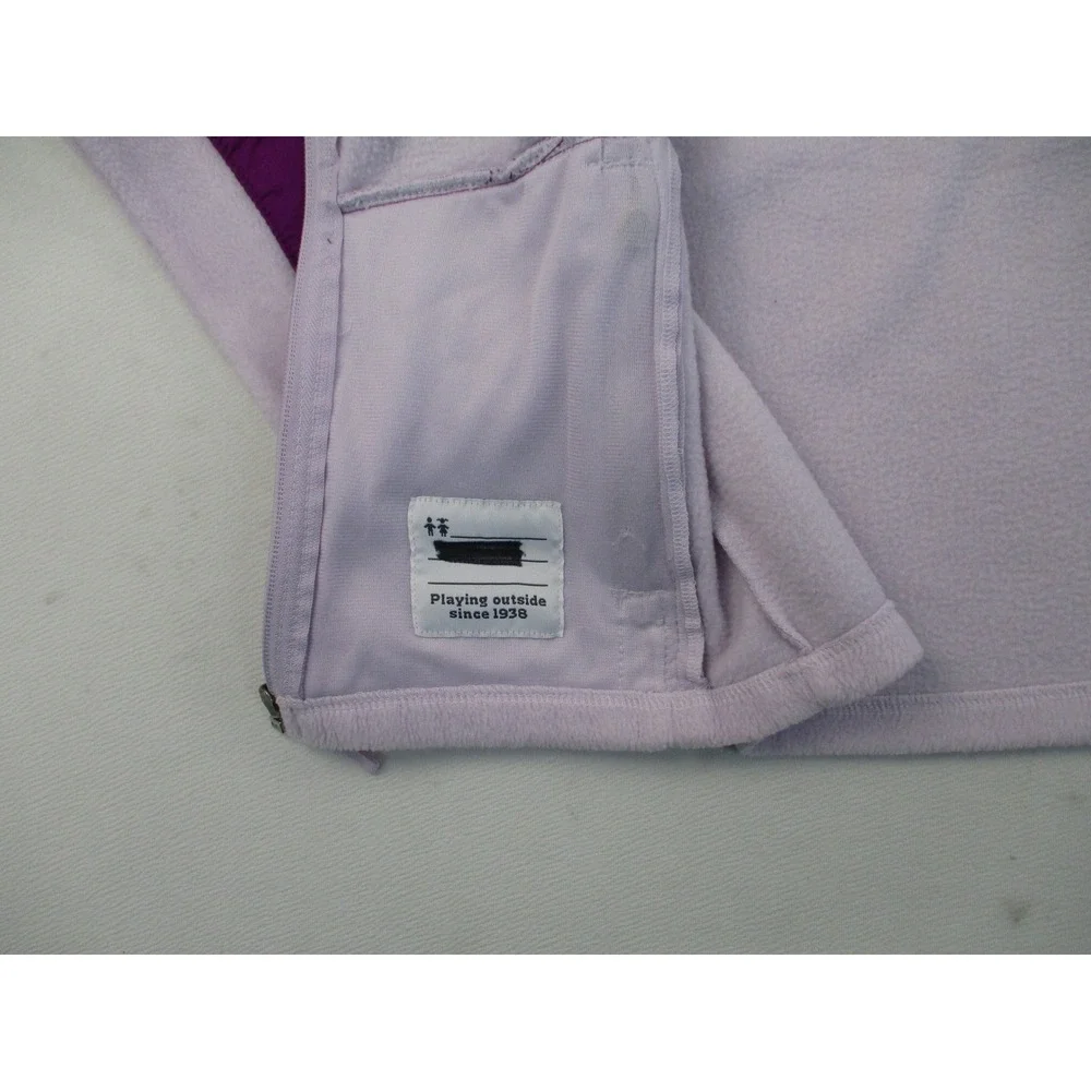Columbia Jacket Kids Medium 10/12 Purple Hybrid Fleece Quilted Full Zip Utility